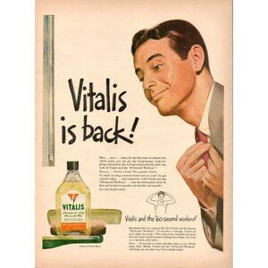 Bristol Meyers VITALIS 1946 Vintage Print Ad (L7)